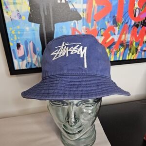 Stussy Bucket Hat Large XL  Blue Stitched Logo